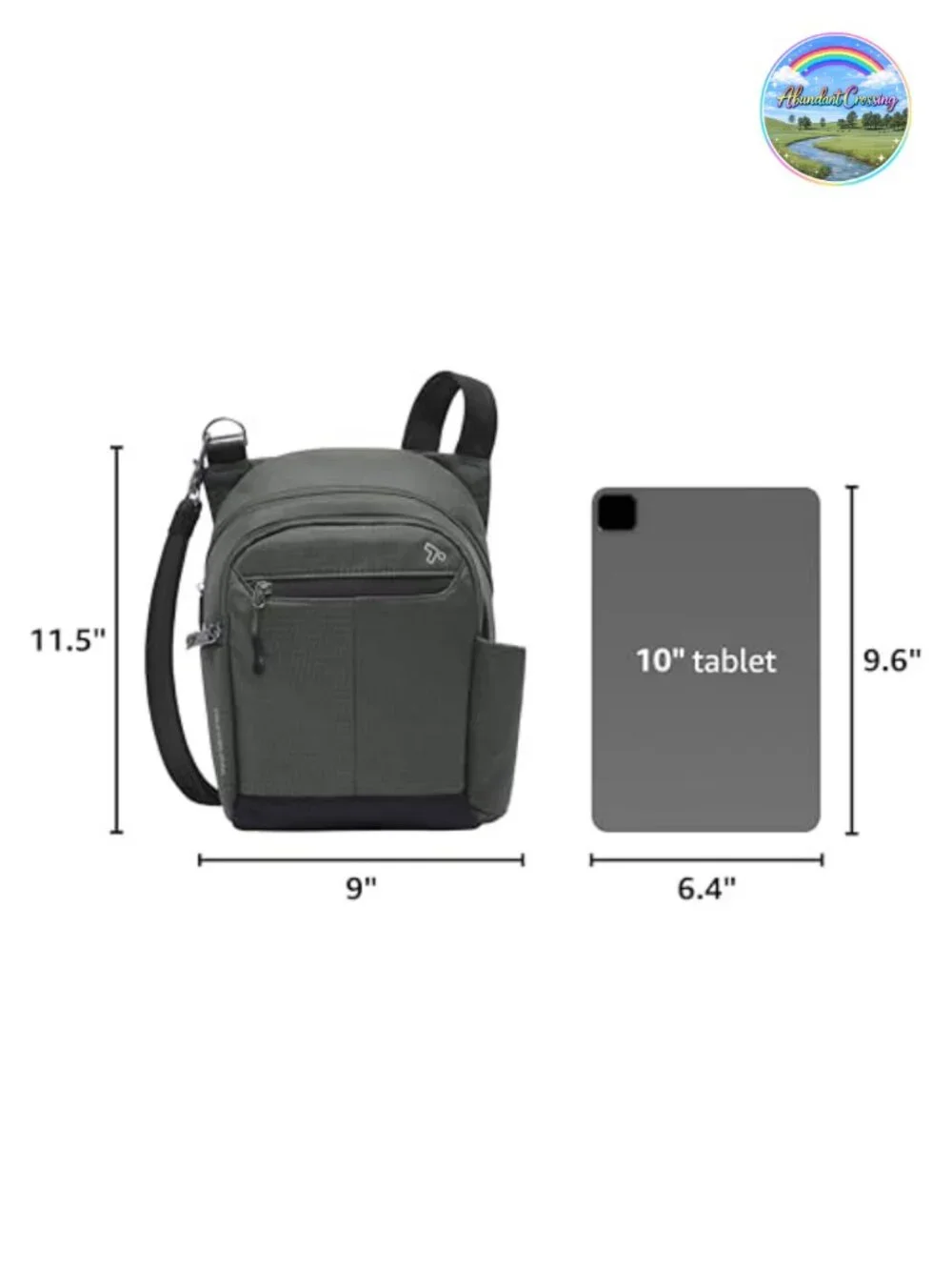 Travelon Anti-Theft Active Tour Bag Nylon Roomy Organization RFID Blocking